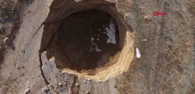 Konya kent merkezine 30 kilometre mesafede dev obruk oluştu