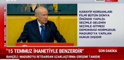 MHP lideri Bah&ccedil;eli ABD'nin Venezuela operasyonu ile 15 Temmuz darbesi arasındaki benzerliğe vurgu yaptı