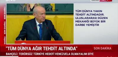 MHP lideri Bah&ccedil;eli "ABD'nin Venezuela'ya yaptığı haydutluktur" dedi