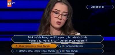 Milyoner'de yarışmacıyı şaşırtan soru: &lsquo;Ben hep yanarım yani Ağustos&rsquo;ta&rsquo;