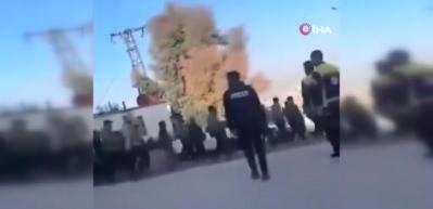 Suriye'de Şeyh Maksud mahallesinden 400 ter&ouml;ristin kovulduğu anlar