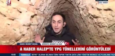 Halep'te YPG'li ter&ouml;ristlerin kazdığı t&uuml;neller ilk kez g&ouml;r&uuml;nt&uuml;lendi