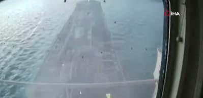 Odessa'da Rusya'nın saldırısında T&uuml;rk gemisinin isabet aldığı anlara ilişkin g&ouml;r&uuml;nt&uuml;ler ortaya &ccedil;ıktı