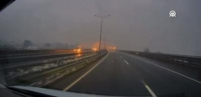 Ters şeritte dehşet sa&ccedil;tı: O anlar saniye saniye kaydedildi