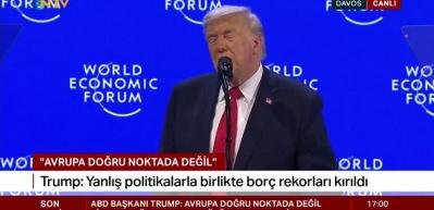 ABD başkanı Donald Trump'tan Davos'ta Gr&ouml;nland &ccedil;ıkışı