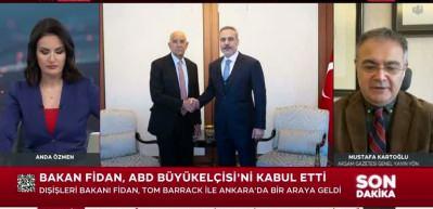 Ankara'da ABD-Suriye g&ouml;r&uuml;şmesi: Fidan Tom Barrack'ı kabul etti