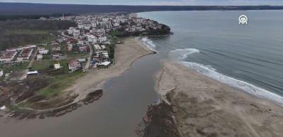 Kırklareli'nde Mert G&ouml;l&uuml; yeniden denizle birleşti