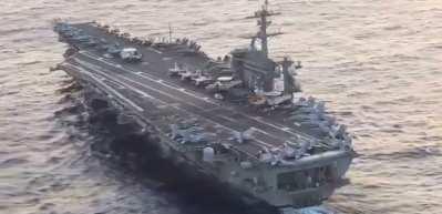 Savaş sesleri y&uuml;kseliyor! ABD'nin u&ccedil;ak gemisi b&ouml;lgeye ulaştı!