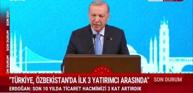 Cumhurbaşkanı Erdoğan: "&Ouml;zbekistan ile g&ouml;nl&uuml;m&uuml;z, dilimiz ve acımız birdir"
