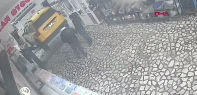 Tekirdağ&rsquo;da korku dolu anlar: Taksinin ara&ccedil; asans&ouml;r&uuml;nden d&uuml;şt&uuml;ğ&uuml; anlar kamerada