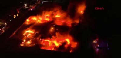 Bursa'da kimyasal kaplama fabrikasında yangın