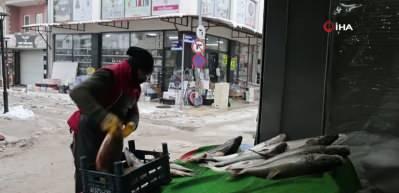 Elazığ'da yakalanan dev balığı iki kişi zor taşıdı!