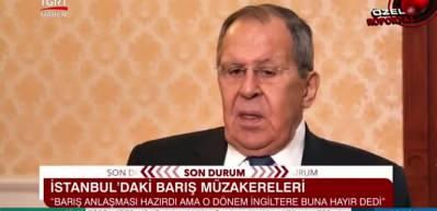Lavrov: İstanbul'da anlaşmıştık