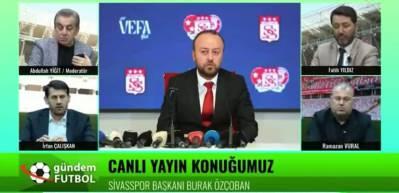 Sivasspor Başkanı canlı yayında duyurdu: Amed ma&ccedil;ındaki 2 hakem istifa etti