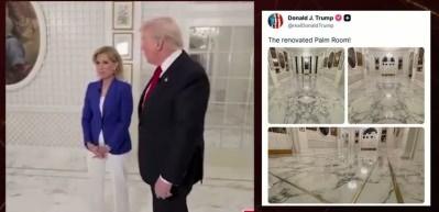 Yenilenen Palm Room'da s&uuml;rpriz kare: Putin ile Trump yan yana!