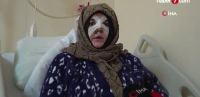 Gaziantep'te kocası tarafından hastanelik edilen kadın taşlı dehşeti anlattı