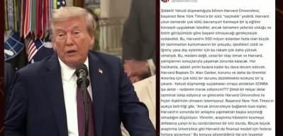 Harvard &Uuml;niversitesine Trump şoku: 1 milyar dolarlık dev tazminat davası