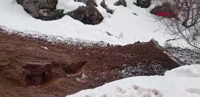 Heyelanda tek katlı ev toprak altında kaldı