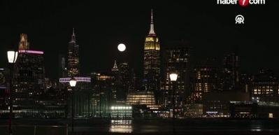New York'ta 'Şubat Dolunayı' hızlandırılmış &ccedil;ekim tekniğiyle g&ouml;r&uuml;nt&uuml;lendi