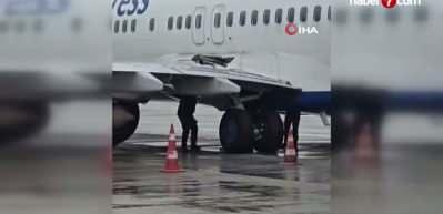  Antalya Havalimanı'nda korkutan kaza ucuz atlatıldı