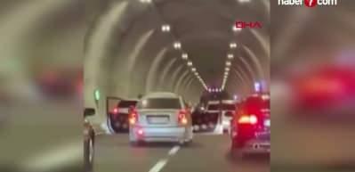 Antalya'da t&uuml;nelde trafiği tehlikeye sokan s&uuml;r&uuml;c&uuml;ye ceza!