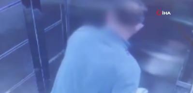 Asans&ouml;rde sigara i&ccedil;ip idrarını yapan kargocu g&ouml;zaltına alındı