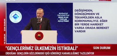 Cumhurbaşkanı Recep Tayyip Erdoğan'dan Boğazi&ccedil;i &Uuml;niversitesi'nde &ouml;nemli a&ccedil;ıklamalar