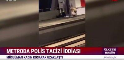 Hollanda'da M&uuml;sl&uuml;man kadını taciz ederek kovalayan polis yere kapaklandı