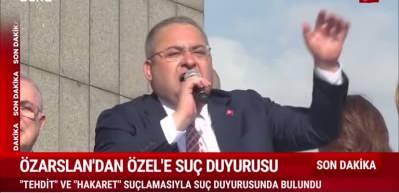&Ouml;zarslan'dan &Ouml;zg&uuml;r &Ouml;zel'e su&ccedil; duyurusu