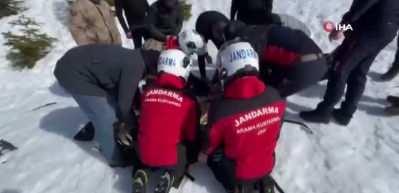 Uludağ'da kızak faciası: Kızakla dereye u&ccedil;tu