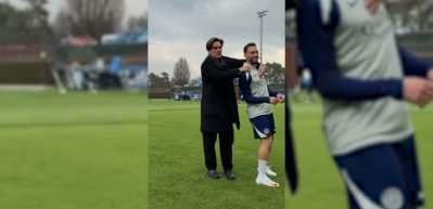 Vincenzo Montella, İtalya'da kaptan Hakan &Ccedil;alhanoğlu ile g&ouml;r&uuml;şt&uuml;