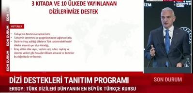 Bakan Ersoy duyurdu: Dizi sekt&ouml;r&uuml;ne destek yolda