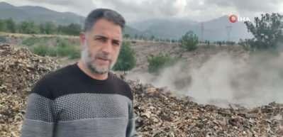 B&ouml;lge halkını canından bezdiren olay: İl dışından getirilen &ccedil;&ouml;pler i&ccedil;ten i&ccedil;e yanıyor