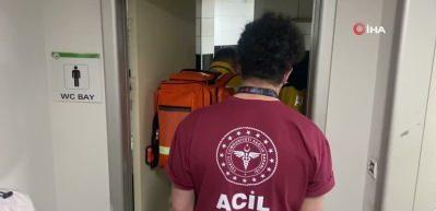 Bolu'da belediye otoparkının tuvaletinde hareketli dakikalar