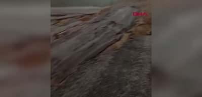 Feke&rsquo;de heyelan: Helikopter pisti &ccedil;&ouml;kt&uuml;