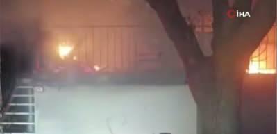 Prefabrik evde &ccedil;ıkan yangında karı-koca hayatını kaybetti