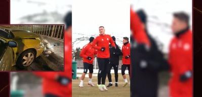 Sivasspor'da takımın yıldızı Rey Manaj trafik kazası ge&ccedil;irdi