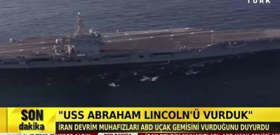 İran Devrim Muhafızları: Abraham Lincoln U&ccedil;ak Gemisi 4 İran f&uuml;zesiyle hedef alındı
