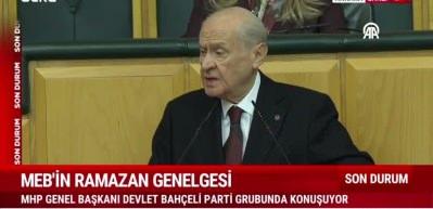 MHP lideri Bah&ccedil;eli MEB'in Ramazan genelgesine tam destek verdiklerini a&ccedil;ıkladı