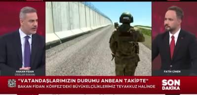 Hakan Fidan: Sınır g&uuml;venliğimiz &ccedil;ok iyi