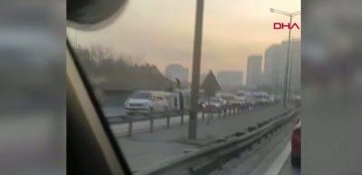 Tem otoyolunda hafriyat kamyonu dehşeti