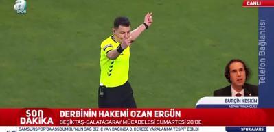 Beşiktaş- Galatasaray derbisini Ozan Erg&uuml;n y&ouml;netecek
