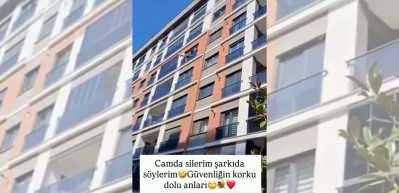 Şarkıcı Hatice cam silerken hayranlarını korkuttu! Az kalsın d&uuml;ş&uuml;yordu