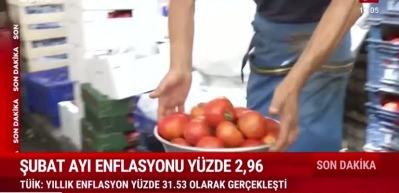 Şubat ayı enflasyonu y&uuml;zde 2,96 oldu