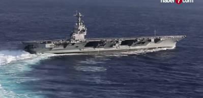 USS Gerald R. Ford u&ccedil;ak gemisinde yangın