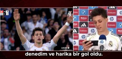 Arda G&uuml;ler Real Madrid'te tarihe ge&ccedil;en gol&uuml; sonrası ilk kez konuştu