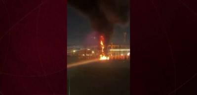 Bağdat'ta İHA saldırısı: Havalimanında yangın alarmı