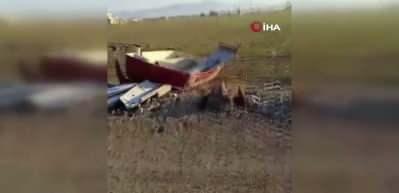 İran'dan gelen f&uuml;zenin şarapnel par&ccedil;asının hayattan kopardığı tır şof&ouml;r&uuml;n&uuml;n aracı g&ouml;r&uuml;nt&uuml;lendi