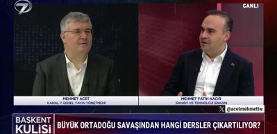 Sanayi ve Teknoloji Bakanı Ortadoğu'daki savaş hakkında konuştu