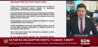 Katar'da kaza kırıma uğrayan helikopter ile ilgili siyasilerden taziye mesajları geldi